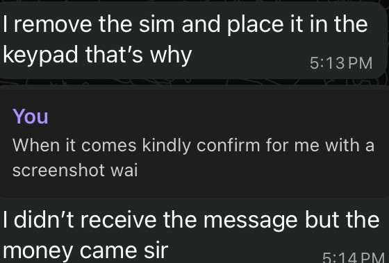 Client confirmation